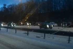 Eye witnesses have reported two separate collisions involving multiple vehicles on the M6 northbound between Bamber Bridge and Preston