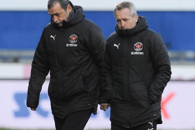 Neil Critchley and Colin Calderwood saw Blackpool beaten at the weekend