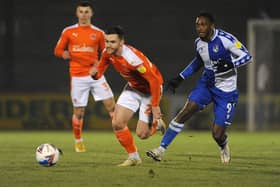 Ollie Turton was back in the Blackpool starting line-up at Bristol Rovers