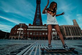 Dianna Garri, Russian travel blogger who stayed at the Somwhere Different digital nomad hotel in Blackpool