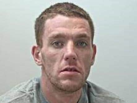 Jack Spinks, 28, of no fixed address, is wanted by police on suspicion of assault and breaching a non-molestation order after a woman was pushed at her home address in the resort. Pic: Lancashire Police