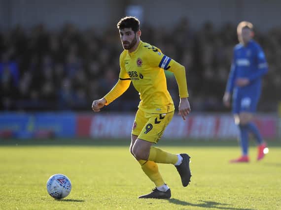 Ched Evans in action for Fleetwood.