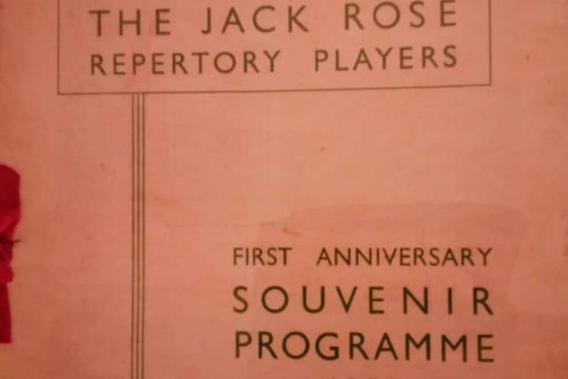 First anniversary souvenir programme for the Jack Rose Repertory Players