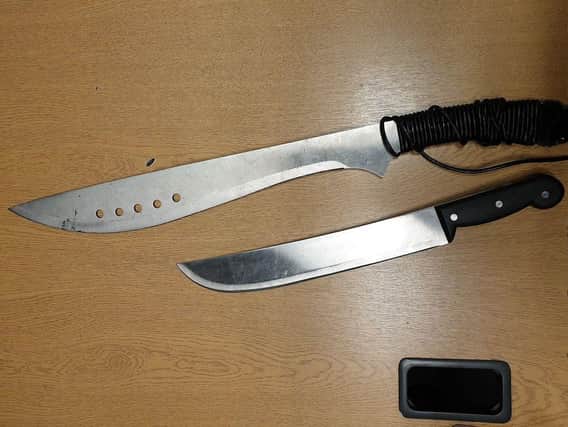 These two knives were recovered by Blackpool Police