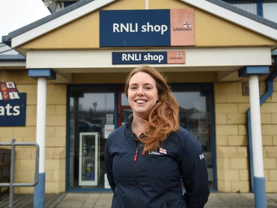 Lizzie Sykes has recently qualified as helm of the new inshore lifeboat at Fleetwood RNLI