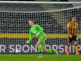 Goalkeeper Joe Hilton took the field for Fleetwood at Hull shortly after his emergency loan move from Blackburn was announced