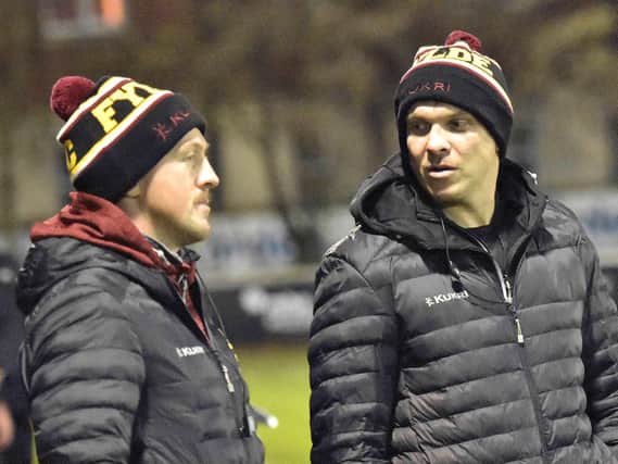 Warren Spragg (left) with Chris Briers, who is part of the new head coaching team at Fylde RFC