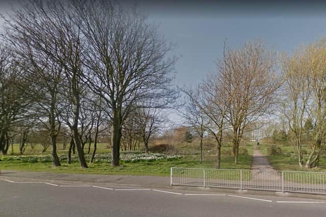 The woman, aged in her 20s, was allegedly threatened with assault whilst walking alone with her dog in Moor Park, Bispham on Sunday morning (January 10). Pic: Google
