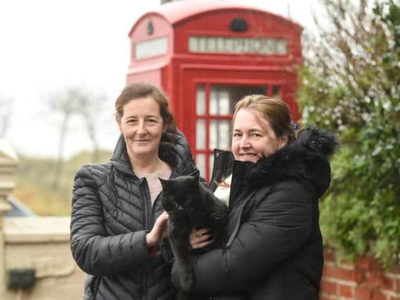 Susan Entwistle and Wendy Buckley with Sooty