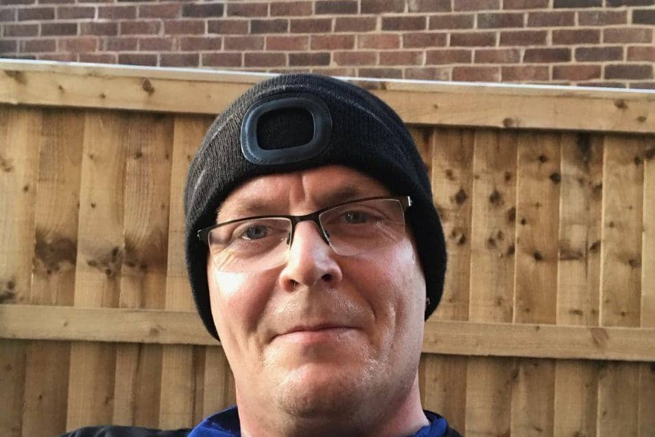 Kelvin Wood, from Bispham, who is running at least 5km every day through January in aid of the Bobby Ball statue appeal
