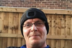 Kelvin Wood, from Bispham, who is running at least 5km every day through January in aid of the Bobby Ball statue appeal
