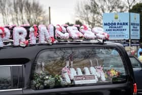 The procession for Cath Strangwood went past Moor Park Primary School, in Moor Park Avenue, Bispham, where she was a support assistant for decades, on the day of her funeral