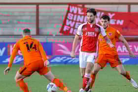 Charlie Mulgrew played his first game of 2021 against Portsmouth