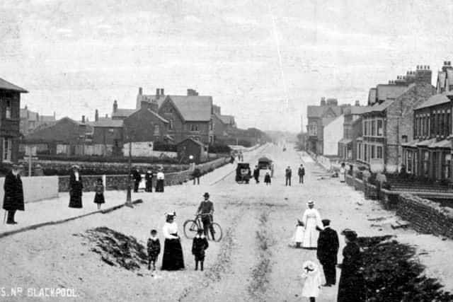 Looking east to Thornton down Victoria Road from the sea in the early years of the twentieth century.