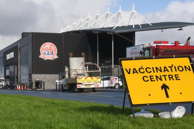 Bradley's Bar at AFC Fylde's Mill Farm Stadium is among the new vaccination centres due to open.