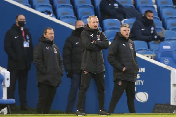 Neil Critchley concentrated on the FA Cup tie at Brighton before turning his attention to the implications of Blackpool's coronavirus cases for league fixtures