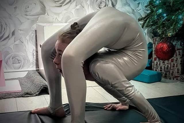 Lacey Dunne has been mastering her skills as a contortionist for just under a year.