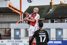 Paddy Madden in action against Plymouth, since when the striker feels Fleetwood have changed their style and gone off the boil