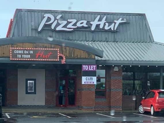 The lease to the Pizza Hut restaurant in Cherry Tree Road North, off Preston New Road, Marton has been put on the market, but the fast-food giant said it has "no plans to close". Pic: Laura Earnshaw