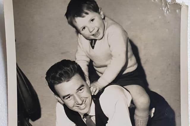 Steve Roy Gratrix with his dad, Blackpool legend Roy