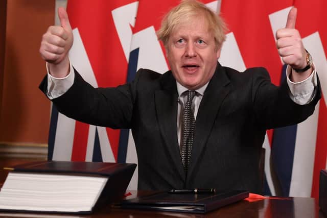 PM Boris Johnson celebrates his Brexit deal with the EU