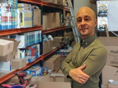 Andy Tauber of Kiddimax, which has a warehouse in Thornton, is one of thousands of business owners hit by shock extra costs due to Brexit