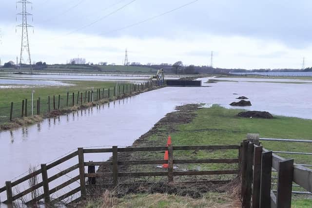 Flooded land at Lytham