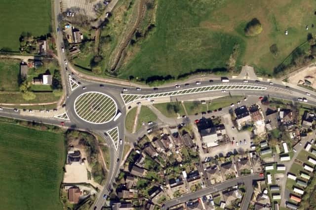 The Skippool junction roundabout and islands which are going to be removed