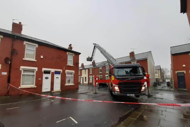 Two fire engines and an aerial ladder platform from Blackpool were sent to the scene.