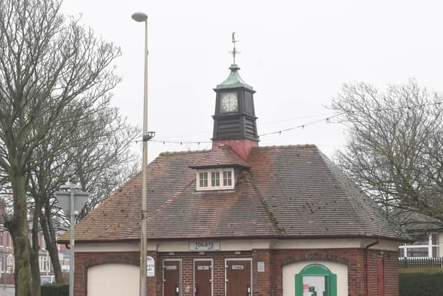 Former tram stop now used as public toilets