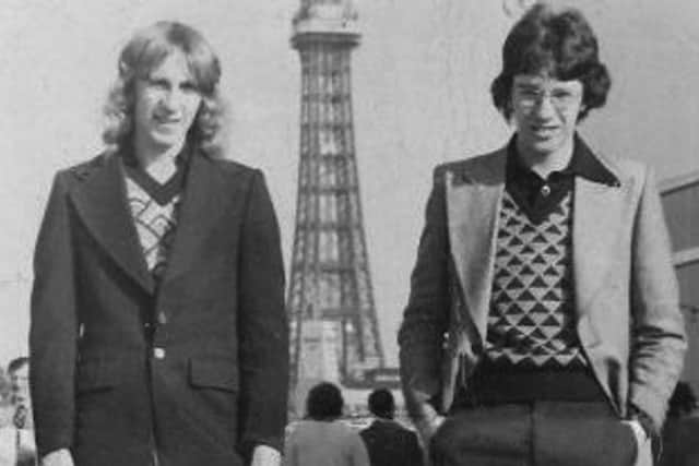 Author of the book John Warren and Andy Luck in Blackpool