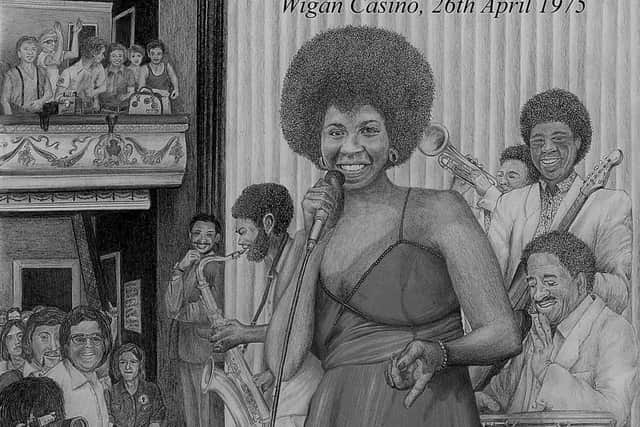 Artwork showing Betty Wright at Wigan Casino