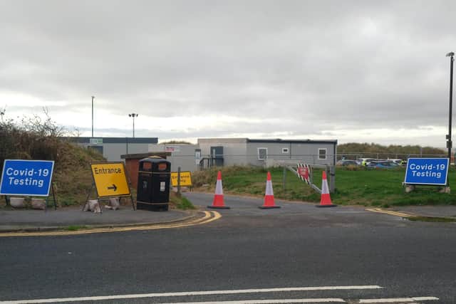 The Covid 19 test site at Fairhaven Road car park, St Annes