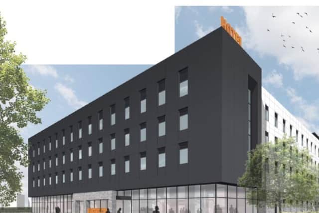 A computer generated image of how the Create Developments hotel for Ibis in Edinburgh will look