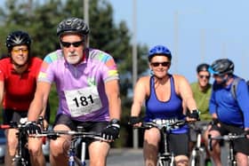 People take part in the Beaverbrooks bike ride in 2019