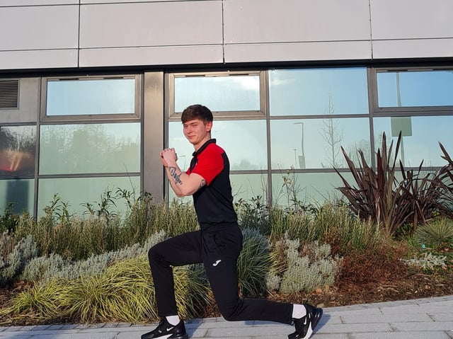 Thornton's Ross Powell demonstrates moves from Blackpool and The Fylde College's 11-minute fitness workout video.  The routine was featured in the New York Times for its effectiveness
