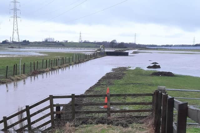 Flood waters near Lytham earlier this year