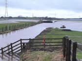 Flood waters near Lytham earlier this year