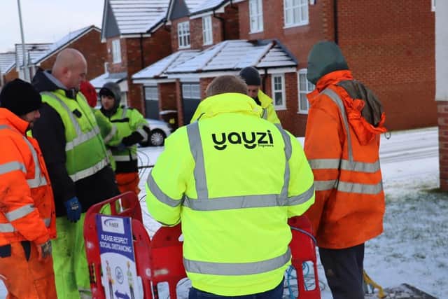 Engineers installing Yayzi broadband in Blackpool