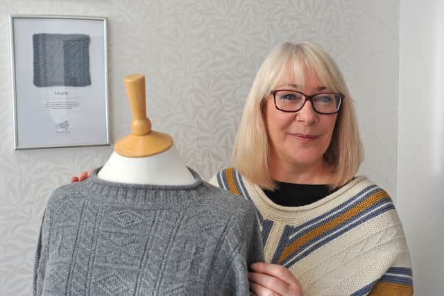 Paula Chew of the Westcliffe Guest House has launched a new business West Coast Ganseys with lambswool designs inspired by the Fylde coast