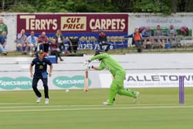 Alex Davies batting for Lancashire on their last Royal London Cup visit to Blackpool to face Warwickshire in 2018