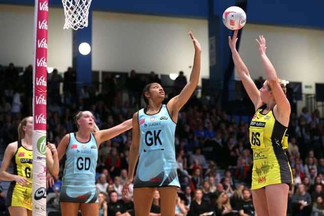 England goal attack Eleanor Cardwell was again in goalscoring form for Superleague champions Manchester Thunder