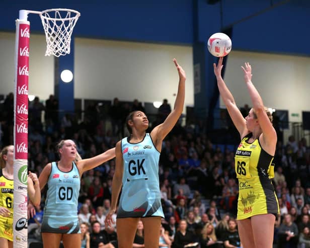 England goal attack Eleanor Cardwell was again in goalscoring form for Superleague champions Manchester Thunder