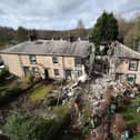 The scene in Ramsbottom, Bury, Greater Manchester, where the body of a woman has been found after a house collapsed on Wednesday evening