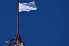 An NHS appreciation flag, designed by press photographer Dave Nelson from Poulton, has been given the royal seal of approval from the Duchess of Cambridge Kate Middleton. Photo: Dave Nelson