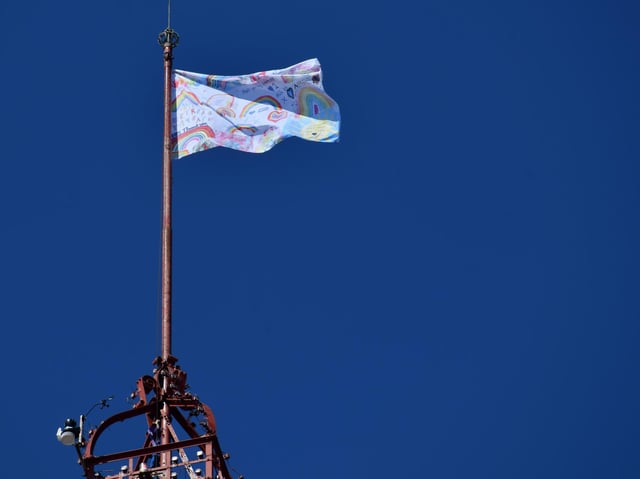 An NHS appreciation flag, designed by press photographer Dave Nelson from Poulton, has been given the royal seal of approval from the Duchess of Cambridge Kate Middleton. Photo: Dave Nelson