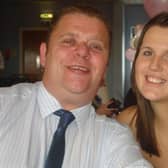 Andrew England pictured with stepdaughter Kayleigh