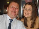 Andrew England pictured with stepdaughter Kayleigh