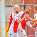 Fleetwood Town celebrate Paddy Madden's equaliser   Picture: Stephen Buckley/PRiME Media Images Limited