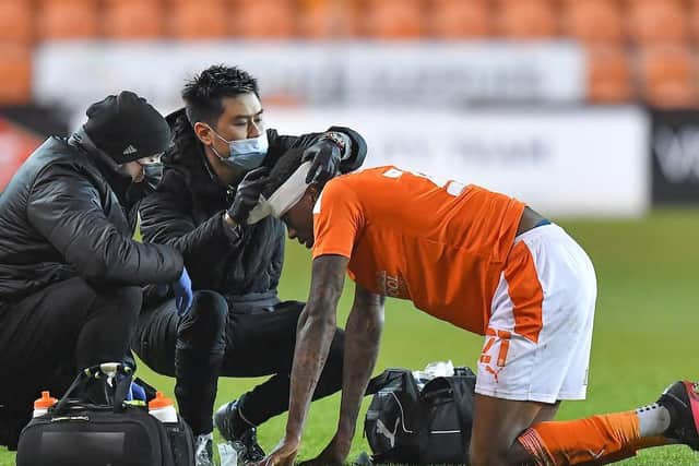 Ekpiteta suffered the injury during Blackpool's recent win against Rochdale